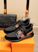 chaussures hermes new summer top layer leather stretch cloth black